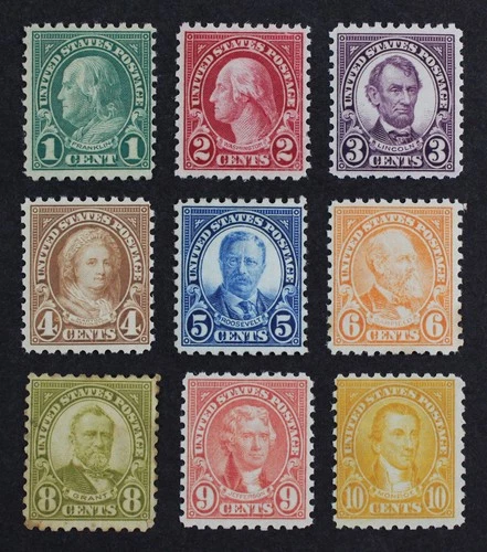 CKStamps: US Stamps Collection Scott#581/591 Mint H OG Incomplete