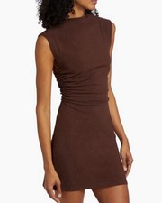 Reformation Alden Mini Dress Brown Size Medium retail $128