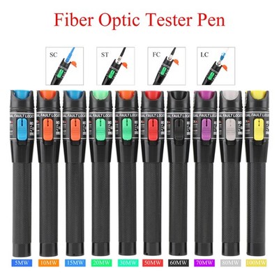 5/10/20/30/50/80/100KM Visual Fault Locator Red Light Fiber Optic Tester Tool