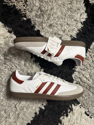 SIZE 12 MENS - adidas Samba OG White M Ruby JH8798 NEW