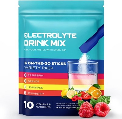 Hydration Electrolytes Powder Packets - Liquid Replenisher & Recovery Drink