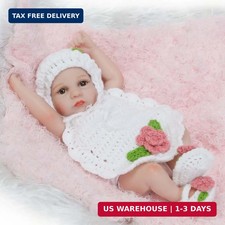 TERABITHIA 10inch Mini Cute Lifelike Silicone Vinyl Full Body Reborn Baby Dolls