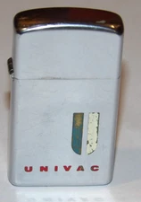 VINTAGE 1962 ZIPPO 'UNIVAC' COMPUTERS SLIM LIGHTER! WITH LOGO!