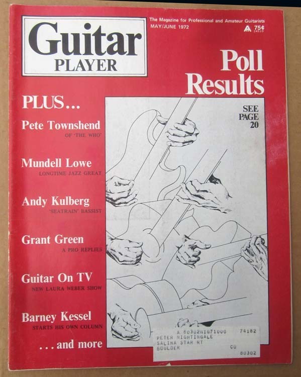 GUITAR PLAYER Magazine..May 1972 - Pete Townshend, Mundell Lowe, Grant Green