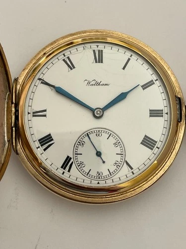 Antique Vintage Waltham pocket Traveler watch Illinois case Elgin USA 10 Years