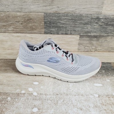 Skechers Arch Fit 2.0 Big League Womens Shoes Sz 10 Athletic Light Gray Sneakers