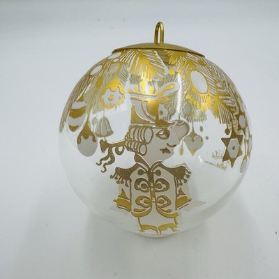 VTG Rosenthal Bjorn Wiinblad Icarus Signed Christmas Glass Ornament 3in Germany