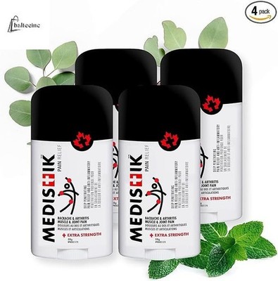 MEDISTIK Extra Strength Pain Relief Stick 58G Back Muscle Joint Pack of 4