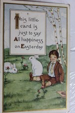 Easter All Happiness on Easterday Postcard Old Vintage Card View Standard Postal
