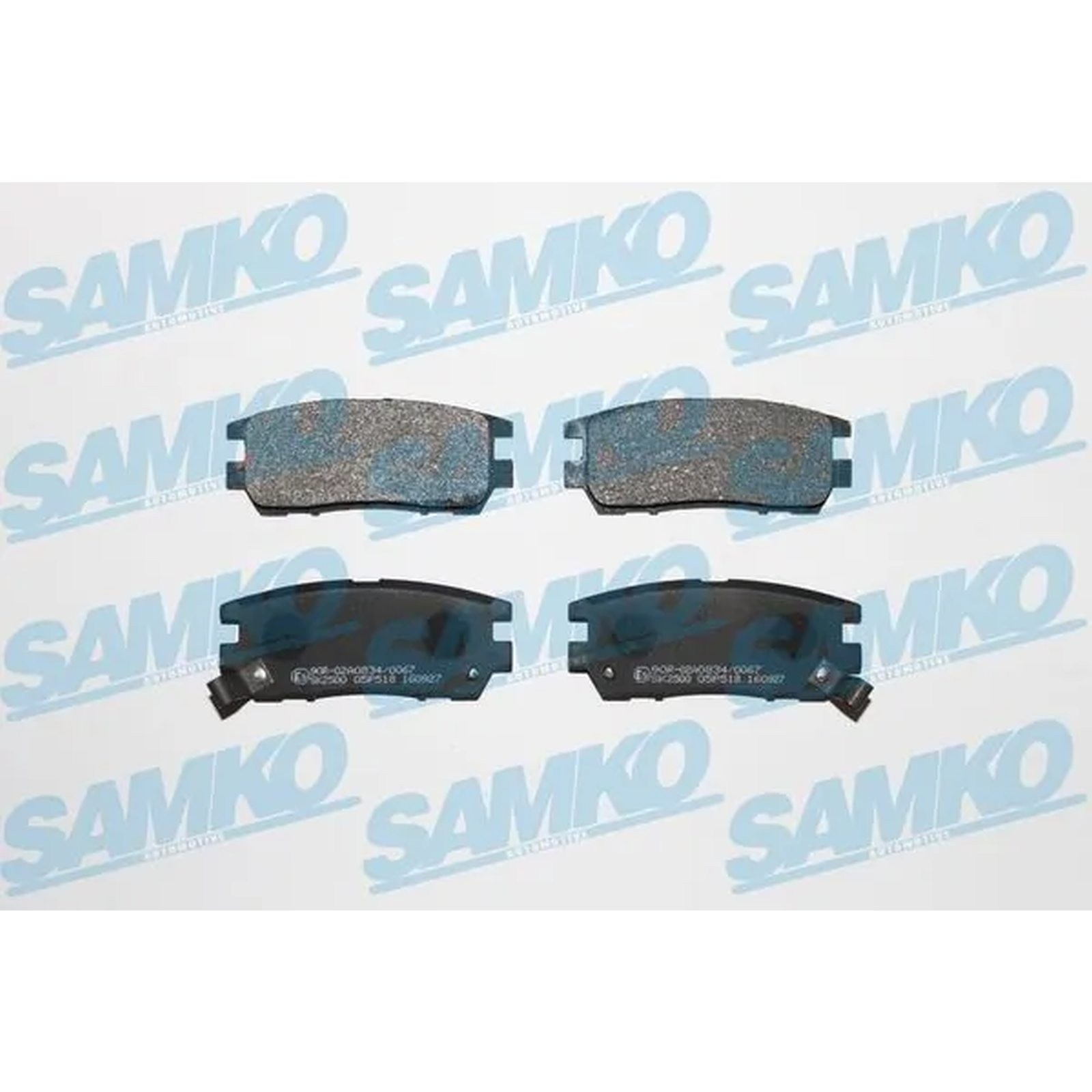 1x ORIGINAL® SAMKO Bremsbelagsatz, Scheibenbremse Hinten für Mitsubishi PAJERO