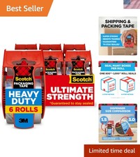 6 Rolls Carton Sealing Clear Packing Tape Box Shipping -1.88 in.x 22.2yd w/ D...