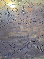 Rare Toronto Maple Leafs Stanley Cup winner 1942 Hockey Brass tray 19 x 11 inch