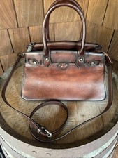 Borsa a tracolla LRTO vera pelle di mucca borsa borsetta marrone caffè vendita al dettaglio $168