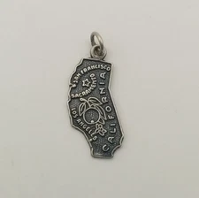 California Sterling Silver Bracelet Charm #3916