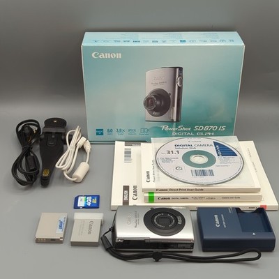 Canon PowerShot ELPH SD870 IS 8.0MP Digital Camera Bundle Tested Great Condition