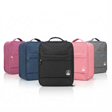 Carry On Travel Shoe Bag w/ Suitcase Sleeve + Zip Pocket