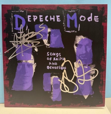 LP VINYL - DEPECHE MODE - SONGS OF FAITH AND DEVOTION SIGNED AUTHENTICATED wCOA