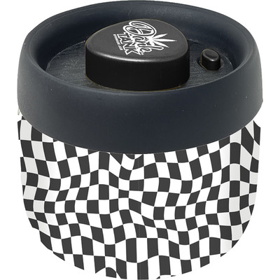 4.25in Checkerboard Dank Tank Vacuum Jar   400ml Airtight Storage Container