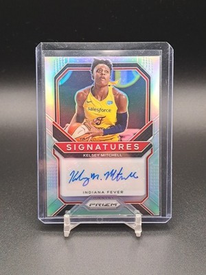 2021 Panini WNBA Prizm Signatures Silver Prizms Kelsey Mitchell Auto FEVERS