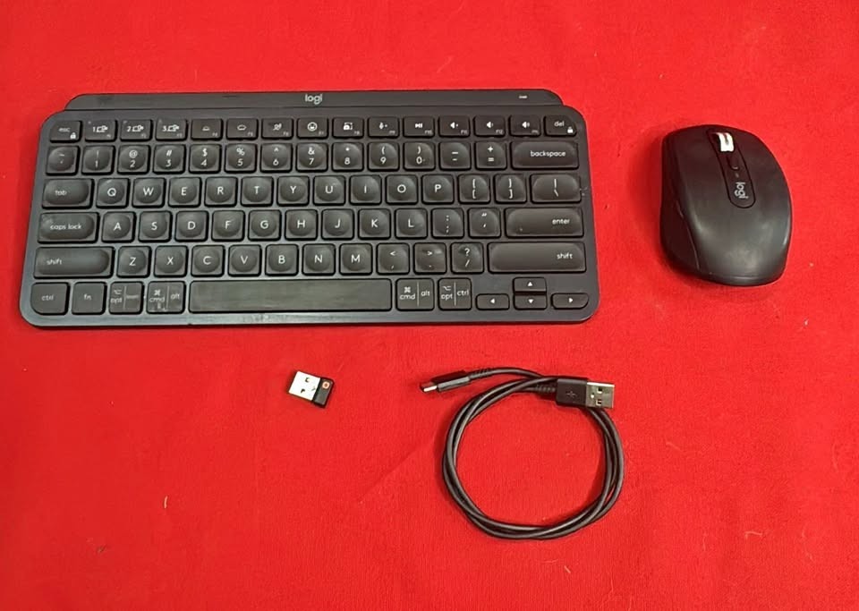 Logitech MX Keys Mini Keyboard + MX Anywhere 3 Mouse Bundle +Unifying Receiver