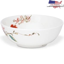 Durable White Bone China Bowl Dishwasher Microwave Safe Kitchen Décor 24oz New