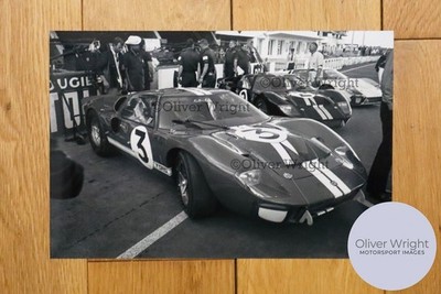 Le Mans 66 winning GT40s lined up before the race - 12''x8'' Photo