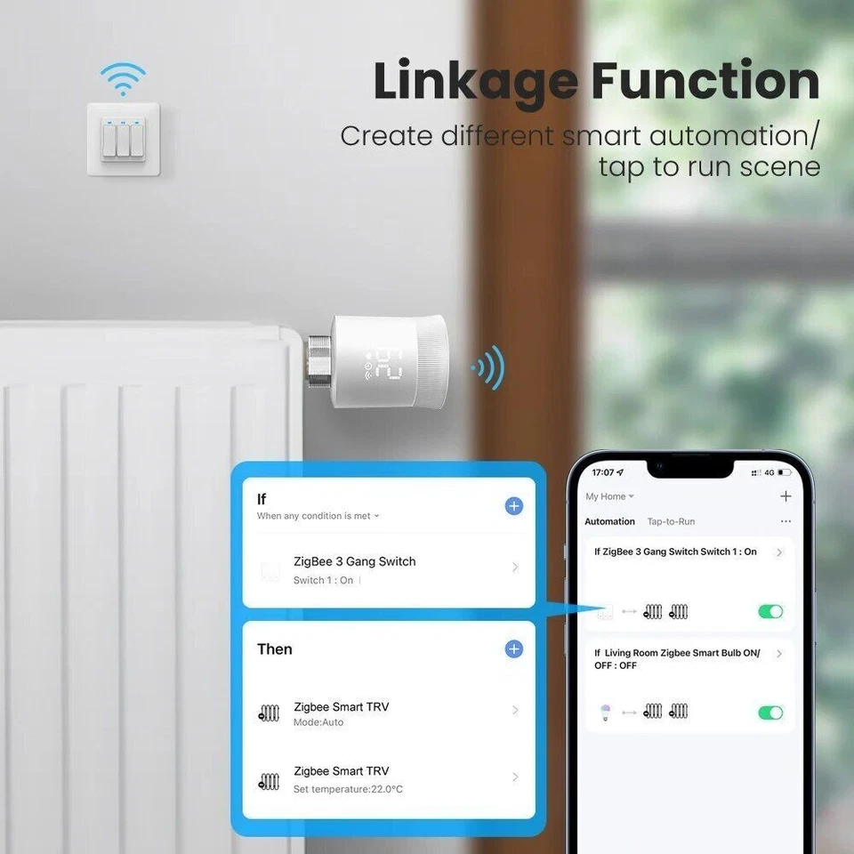 Tuya ZigBee Smart Thermostat TRV Radiator-Valve Programmable for AlexaGoogleHome - Image 3 of 4