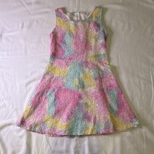 The Children's Place Girls Fit  Flare Floral Lace Dress Pink Size 10