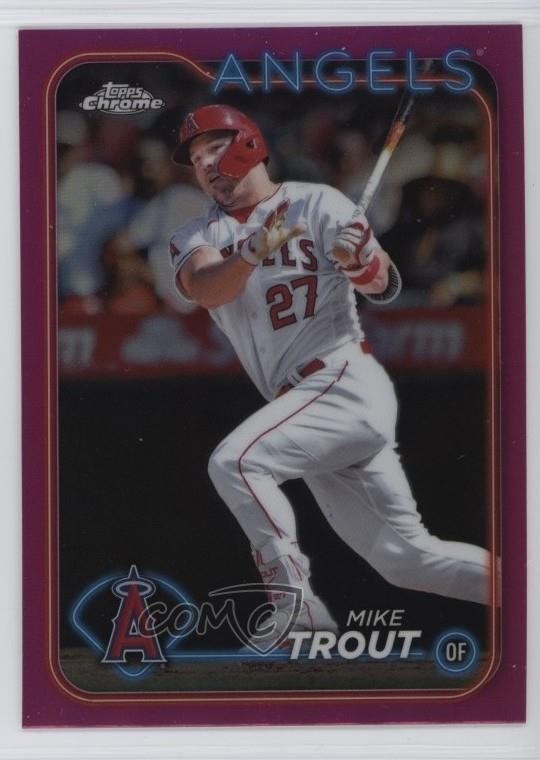 2024 Topps Chrome Pink Refractor Mike Trout #200 1oa8