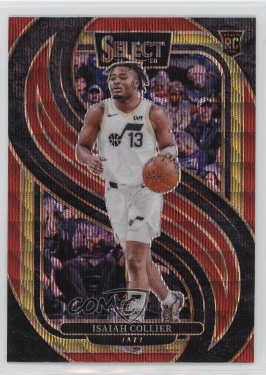 2024-25 Panini Select Premier Level Red Wave Prizm Isaiah Collier Rookie RC 12po