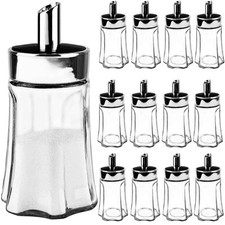 12 Zuckerstreuer Set Gastro Zuckerspender Zuckerdose Zuckerdosierer Glas Streuer