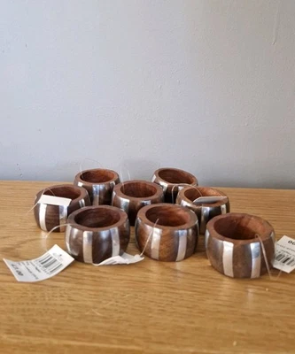 Set of 8 John Lewis Kanchi Napkin Rings - Brand New With Tags - Image 1 of 4