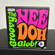 Schylling NeeDoh Groovy Glob Squeeze Toy Stress Ball, Pink 3 26100JHJ