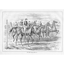 HORSE RACING The Indie Berth - Archer Up FRED ARCHER - Antique Print 1884
