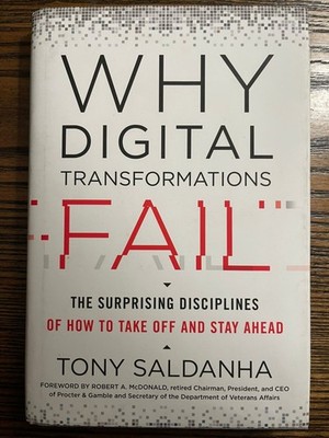 Why Digital Transformations Fail by Tony Saldanha 2019 Business Hardcover : VG