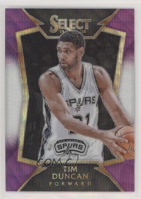 2014-15 Panini Select Concourse Purple & White Prizm Tim Duncan #13 HOF 1l2