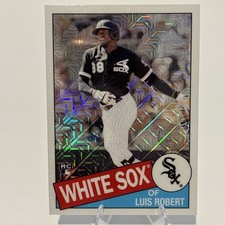 2020 topps update baseball luis robert rc 1985 silver pack mojo refractor #9