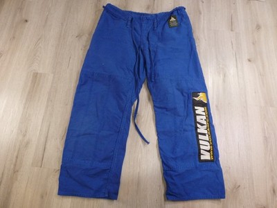 Vulkan Jiu Jitsu Pants Men A2 32x25 Blue Drawstrings Heavy 100% Cotton Loose Fit