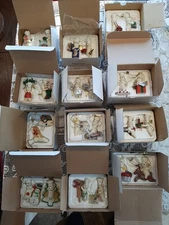 24 Vtg 2002 Pillsbury Doughboy Christmas Ornaments NEW & Lightly Used W Boxes
