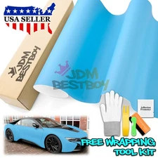 Premium Ultra Matte Flat Light Blue Car Auto Vinyl Wrap Sticker Decal Sheet Film