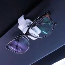 Car Glasses Holders Magnetic Leather Glasses Eyeglass Hanger Clip Universal