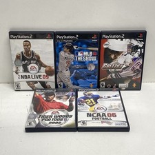 MLB 10 The Show NCAA Football 06 5 PS2 Game Lot Sony PlayStation 2 2000s