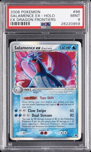 2006 POKEMON EX DRAGON FRONTIERS #98 SALAMENCE EX-HOLO PSA 9