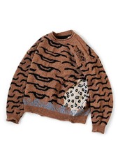  ASK availability First Kapital 7G Wool Nepal Tiger Crew Sweater new
