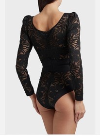 AGENT PROVOCATEUR BLACK AUDREY BODY WASPIE CORSET Top Shirt  Bodysuit AP 4 Large