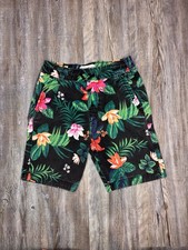 Abercrombie Kids Boys Floral Tropical Pull On Shorts Drawstring Size 13 14