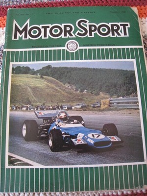 MOTOR SPORT NOV 1969 CADWELL PARK TWO FIATS CLUB RACING MEXICAN GP FIAT 125S HEW