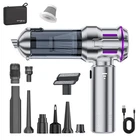 Silver and Purple 4-in-1 Cordless Handheld Vacuum Cleaner - Powerful 16KPa Sucti