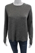 The Row Unisex Pullover Crew Neck Viscose Blend Gray Sweater Size S