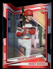 Mikey Romero 2021 Elite Extra Edition Red Prime Number C Die Cut /49/169